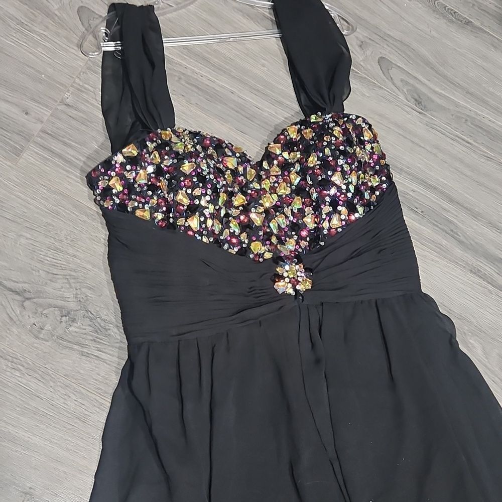 Black Long Gem Formal Alyce Paris Gown